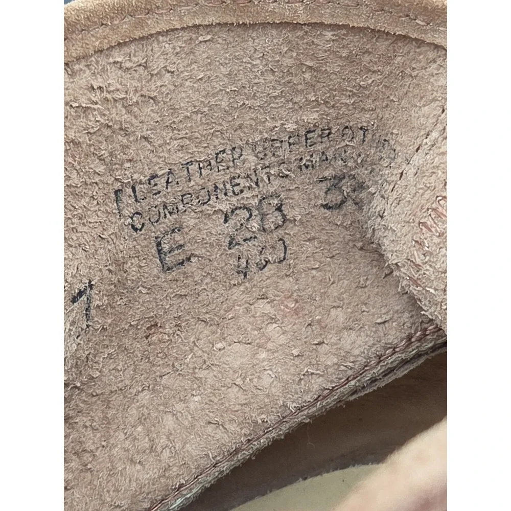 Vintage Wolverine 3350 Moc Toe Boots Mens Size 7 E Wide Roughout Suede USA Made